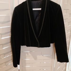 Black Velvet Jacket Sz 8